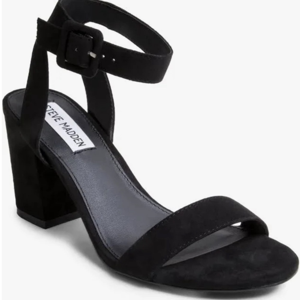 Steve Madden Black Malia Suede Sandal